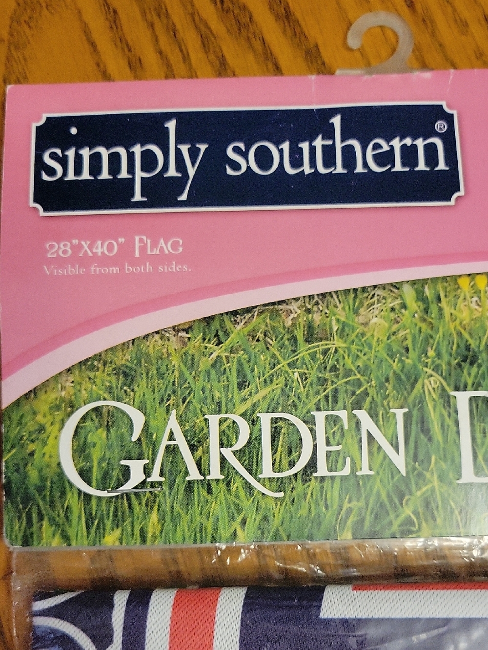 Simply Southern Pink & Green Garden Flag Packaging